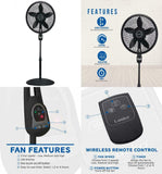Lasko 18" Cyclone Pedestal Fan #1843