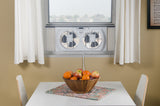 Comfort Zone 9" White Twin Window Fan CZ319WT
