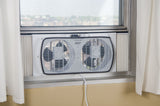 Comfort Zone 9" White Twin Window Fan CZ319WT