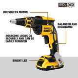DEWALT  XR 2-Tool 20-Volt Max Brushless Power Tool Combo Kit with Soft Case (2-Batteries and charger Included)