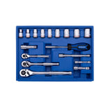 Kobalt 250-Piece Standard (SAE) and Metric Combination Polished Chrome Mechanics Tool Set (1/4-in; 3/8-in)
