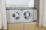 Comfort Zone 9" White Twin Window Fan CZ319WT